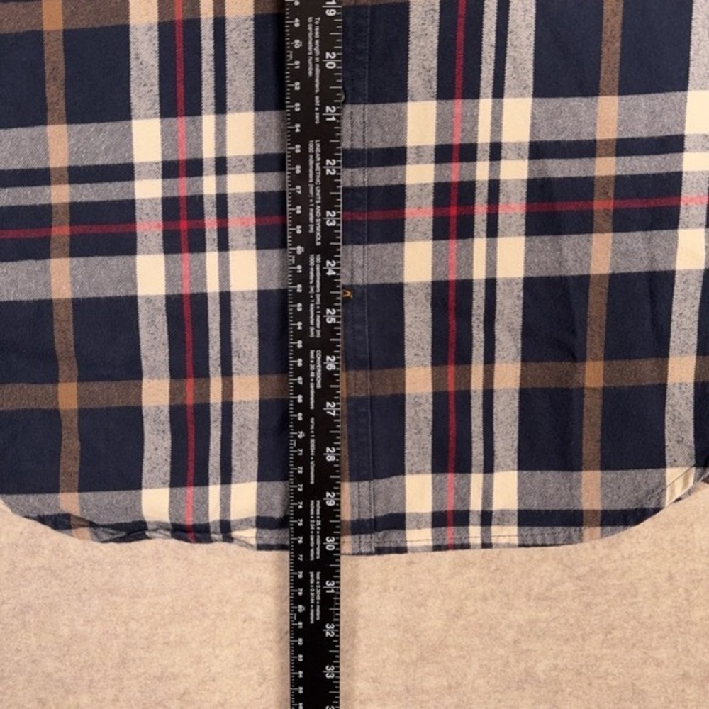 Carhartt Original Fit Flannel Shirt Mens Medium Blue Plaid‎ Workwear Long Sleeve - Picture 8 of 11